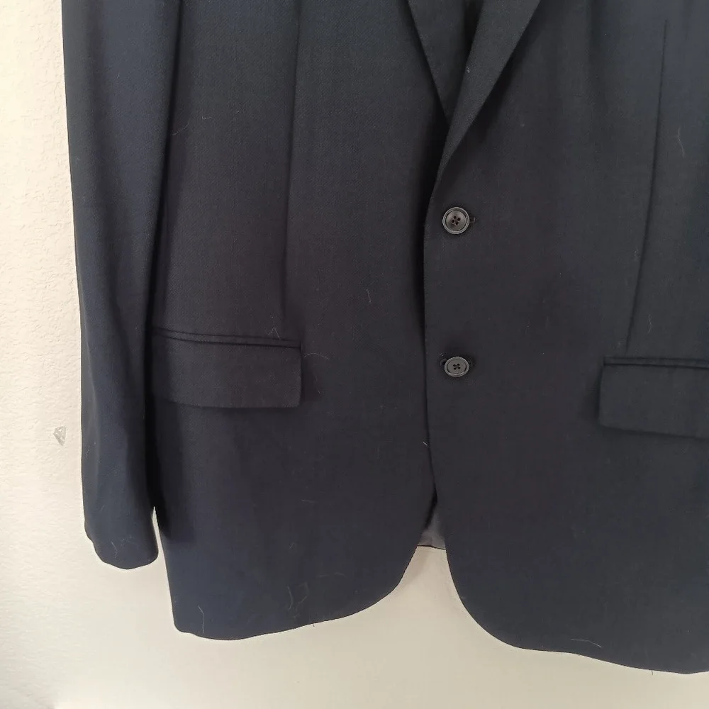 Ermenegildo Zegna Blazer Mens 56R Navy Blue Wool Cool Effect Mila Sport Coat